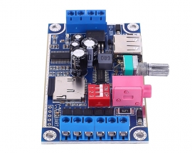 WAV MP3 Voice Module,10W Sound Player, DC 12V Programmable Control Support TF Card U-Disk